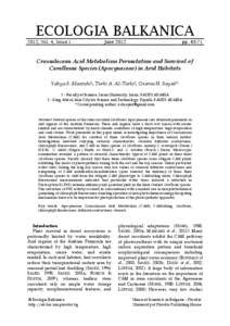 Crassulacean Acid Metabolism Permutation and Survival of Caralluma Species (Apocynaceae) in Arid Habitats