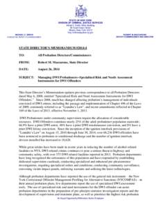 STATE OF NEW YORK DIVISION OF CRIMINAL JUSTICE SERVICES Alfred E. Smith Office Building 80 South Swan Street Albany, New York[removed]http://criminaljustice.ny.gov