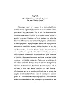 Historical linguistics / Languages of Haiti / Relexification / Creole language / Mixed languages / Language change / Stratum / Media Lengua / Haitian Creole Lexicon / Linguistics / Language contact / Sociolinguistics