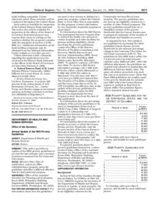 Federal Register, Vol. 73, No. 15,  Notices