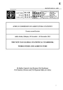 E RAF/AFCAS/11-3c – LOD Nov-Dec 2011 AFRICAN COMMISSION ON AGRICULTURAL STATISTICS Twenty-second Session