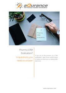 Pharma CRM evaluation Pharma CRM Evaluation?