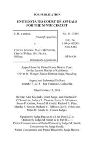 FOR PUBLICATION  UNITED STATES COURT OF APPEALS FOR THE NINTH CIRCUIT C. B., a minor,