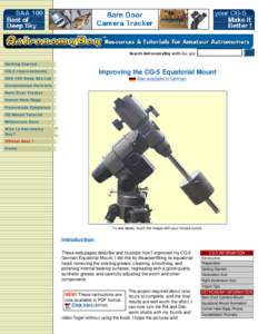 Astronomy Boy: CG-5 Mount Improvements