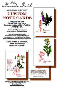 Redding Connecticut  Custom Note Cards Stay in touch with Parade Path note cards,