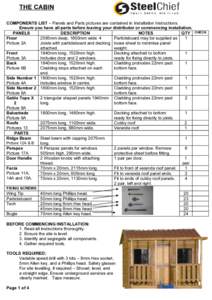 THE CABIN INSTALLATION INSTRUCTIONS CK Final Copy