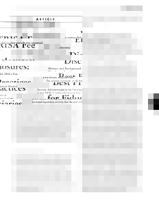 ARTI CLE  ERISA Fee Disclosures: Best Practices for Fiduciaries