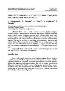 Biotechnology in Animal Husbandry), p, 2010 Publisher: Institute for Animal Husbandry, Belgrade-Zemun ISSNUDC 619:636 DOI:BAH1004155P