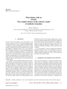 Series DOI[removed]s12038[removed]What history tells us XXXIV. The complex history of the selective model