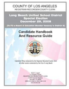 COUNTY OF LOS ANGELES REGISTRAR-RECORDER/COUNTY CLERK Long Beach Unified School District Special Election December 29, 2009