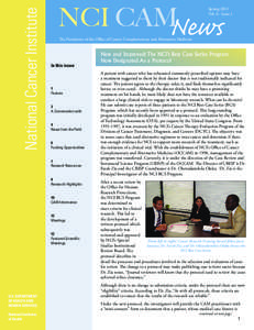 National Cancer Institute  NCI CAMNews Spring 2011 Vol. 6 - Issue 1