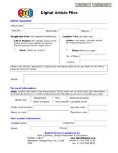 Print Form  Submit by Email Digital Article Files Article requested: