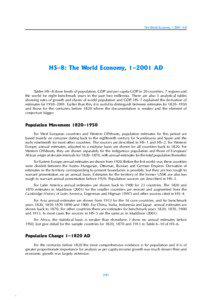 The World Economy, [removed]AD  HS–8: The World Economy, 1–2001 AD