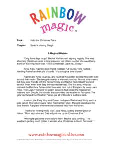 Book:  Holly the Christmas Fairy Chapter:
