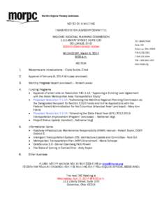 NOTICE OF A MEETING TRANSPORTATION ADVISORY COMMITTEE MID-OHIO REGIONAL PLANNING COMMISSION 111 LIBERTY STREET, SUITE 100 COLUMBUS, OHIO SCIOTO CONFERENCE ROOM