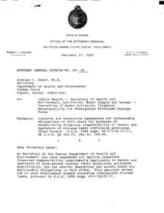 [removed] | [removed] | Kansas Attorney General Opinion | Robert T. Stephan / Mark W. Stafford