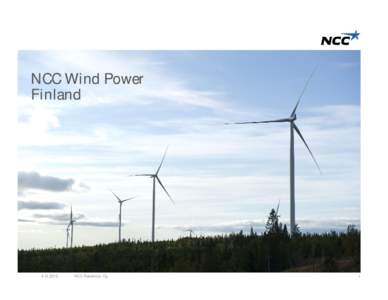 Civil engineering / NCC AB / Wind farm / Geotechnical engineering