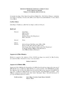 MINUTES OF THE HAZEL CREST SCHOOL DISTRICT #152.5 School Finance Authority October 28, 2008