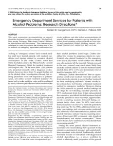 79  ACAD EMERG MED • January 2003, Vol. 10, No. 1 • www.aemj.org © 2003 Society for Academic Emergency Medicine. No part of this article may be reproduced in any way without the written permission of the publisher, 
