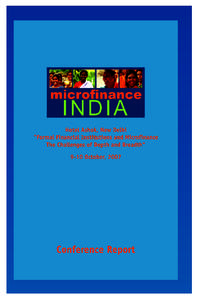 Rural community development / Poverty / SKS Microfinance / Vijay Mahajan / Microfinance / National Bank for Agriculture and Rural Development / Microcredit / ACCION International / Grama Vidiyal / Development / Economy of India / Economic development