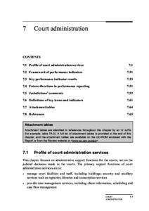 Chapter only - Chapter 7: Court administration - Report on Government Services 2010