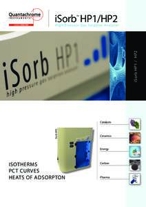 iSorb HP1/HP2 TM iSorb HP1 / HP2  H ig h Pres s ure G a s S o r ptio n An a l y zer