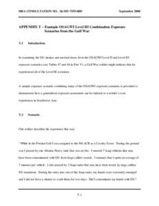 HRA CONSULTATION NO. 26-MF-7555-00D  September 2000 APPENDIX T – Example OSAGWI Level III Combination Exposure Scenarios from the Gulf War