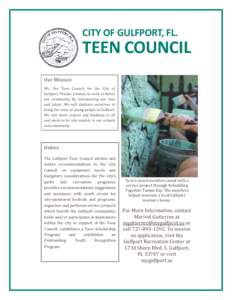    CITY OF GULFPORT, FL. TEEN COUNCIL 