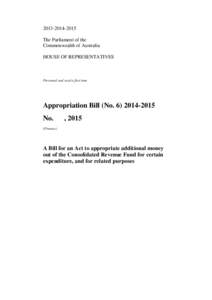 Appropriation Bill (No