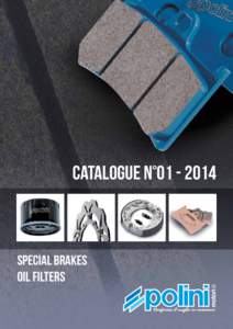 catalogue n°SPECIAL BRAKES OIL FILTERS  INDICE - INDEX