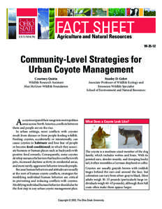 Community-Level Strategies for Urban Coyote Management