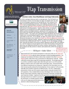 PAGE  TCap Transmission Spring 2013 Funded by the USDA National