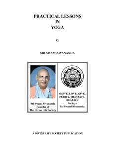 PRACTICAL LESSONS IN YOGA By  SRI SWAMI SIVANANDA