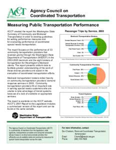 Agency Council on Coordinated Transportation Measuring Public Transportation Performance ACCT created the report the Washington State Summary of Community and Brokered Transportation in order to develop guidelines