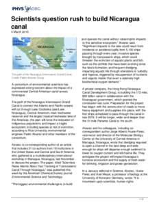 Nicaragua Canal / Managua / Panama Canal / Political geography / Index of Nicaragua-related articles / Outline of Nicaragua / Americas / Nicaragua / Lake Nicaragua