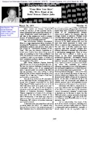 "Come blow your horn" Why we're proud of the Social Sciences Citation Index, Essays of an Information Scientist, Vol:2, p.240, [removed]Current Contents #12, p.5-6, March 24, 1975