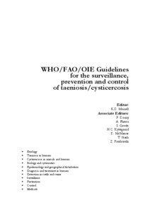 WHO/FAO/OIE Guidelines for the surveillance, prevention and control