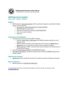 American Board of Psychiatry and Neurology / Health / Maintenance of Certification