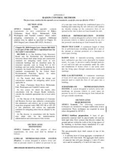 APPENDIX F  RADON CONTROL METHODS SECTION AF101 SCOPE AF101.1