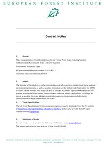 Contract Notice  1. General