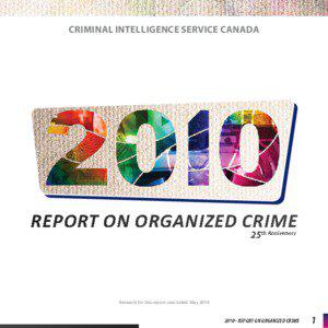 Criminal Intelligence Service Canada  report on organized crime