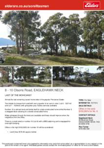 Eaglehawk Neck /  Tasmania / Geography of Tasmania