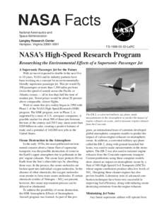 NASA Facts National Aeronautics and Space Administration Langley Research Center Hampton, Virginia[removed]FS[removed]LaRC