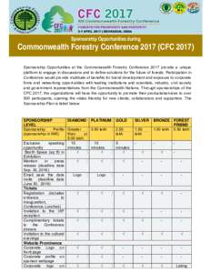 Microsoft Word - Sponsorship Opportunities Commonwealth Forestry Conference)