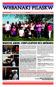 W8BANAKI PILASKW Le journal Abénaki d’Odanak Volume 4 Numéro 2  Mai 2010