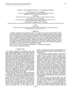 V  THE ASTROPHYSICAL JOURNAL, 563 : 1063È1074, 2001 DecemberThe American Astronomical Society. All rights reserved. Printed in U.S.A.  MUTUAL EVENT OBSERVATIONS OF IOÏS SODIUM CORONA