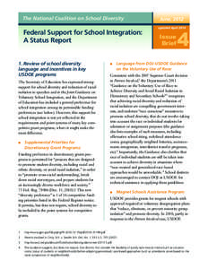 The National Coalition on School Diversity  4 June, 2012