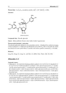 15  Albizosides A–C # Physical data: C27H34O16, amorphous powder, ½a!20