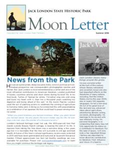 Jack London State Historic Park  Moon Letter Operated by Jack London Park Partners