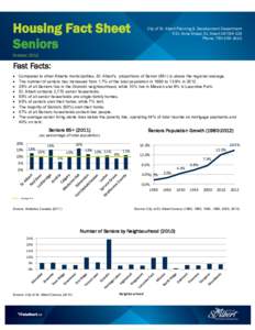 Housing Fact Sheet Seniors City of St. Albert Planning & Development Department 5 St. Anne Street, St. Albert AB T8N 3Z9 Phone: [removed]